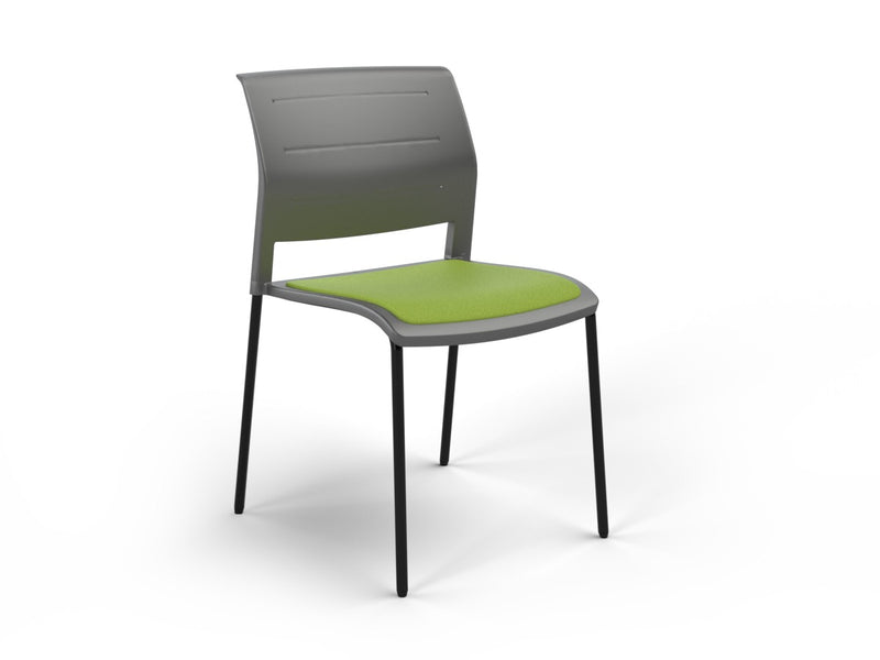 Game Chair With Upholstery - 4 Leg - Charcoal Shell Colour