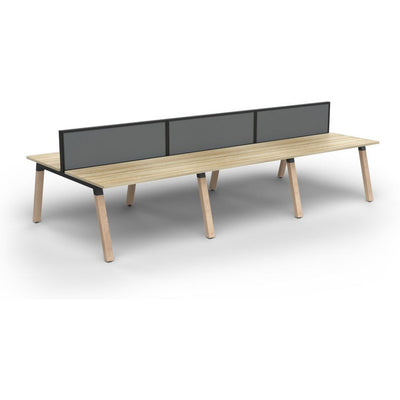 Plantation 6 Person Double Sided Workstation with Studio50 Screens
