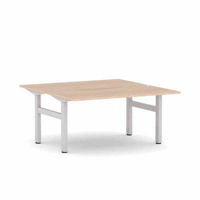 White Frame/Classic Oak / None / W1200mm x D750mm w/ Scallop