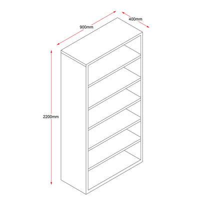GO Open Shelving Unit 2200h x 900w x 400d