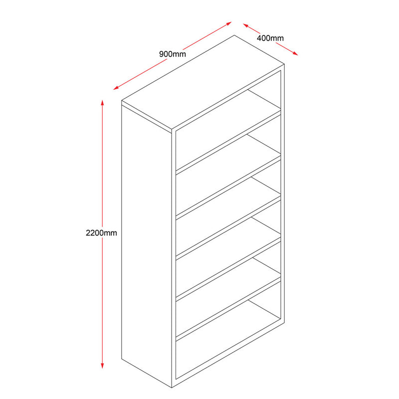 GO Open Shelving Unit 2200h x 900w x 400d