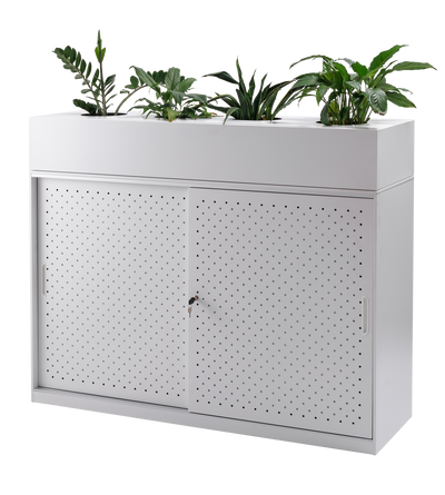 With Planter Box / White