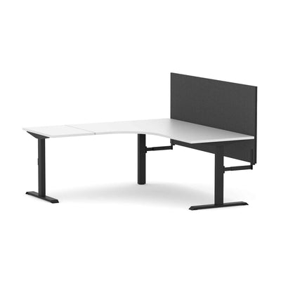 Black Frame/Studio White / None / W1800x1800mm x D750mm (Left Hand Return)