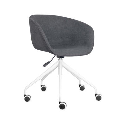 Charcoal Fabric / White