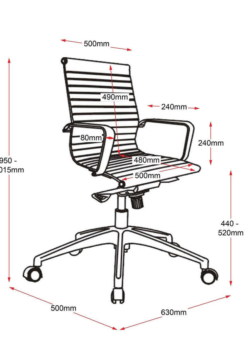 Bentley Executive Medium Back Meeting Chair