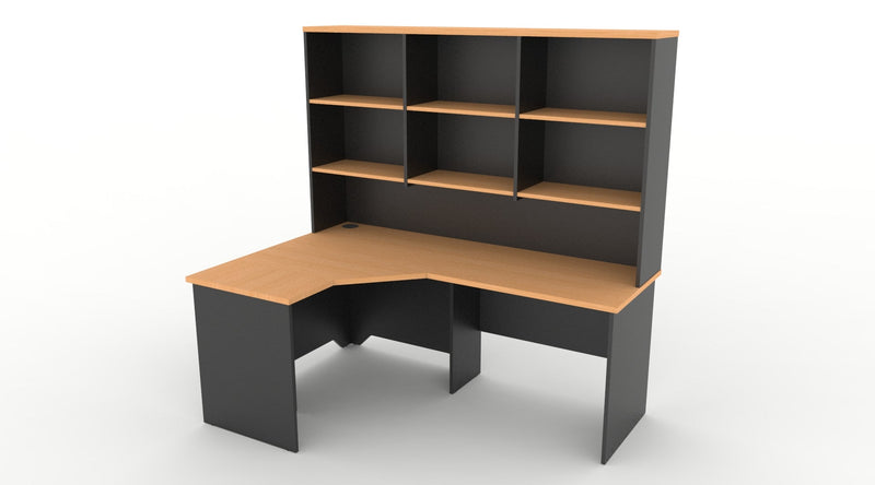 Rapid Worker Corner Workstation & Hutch Combo