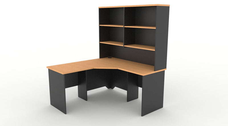 Rapid Worker Corner Workstation & Hutch Combo