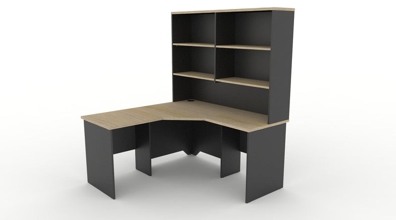 Rapid Worker Corner Workstation & Hutch Combo