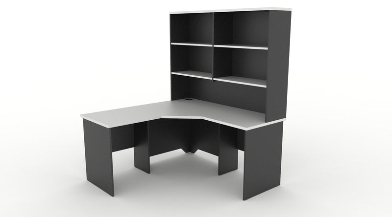 Rapid Worker Corner Workstation & Hutch Combo