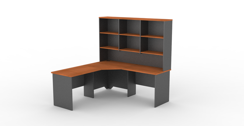Rapid Worker Corner Workstation & Hutch Combo