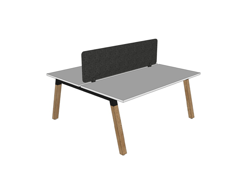 Radius18 Screen for 1500mm Plantation, Trestle and Modulus Double Sided Desks