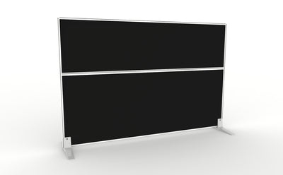 1500mm Wide / 1200mm High / Black Fabric / White Frame