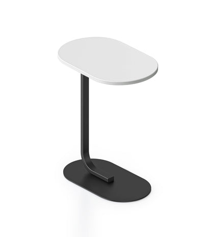 Natural White Melamine / Black Satin