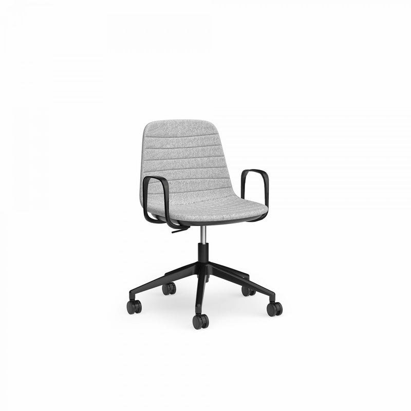 Sofia Chair with Gas Lift Castor Base (with arm) Fabric upholstery