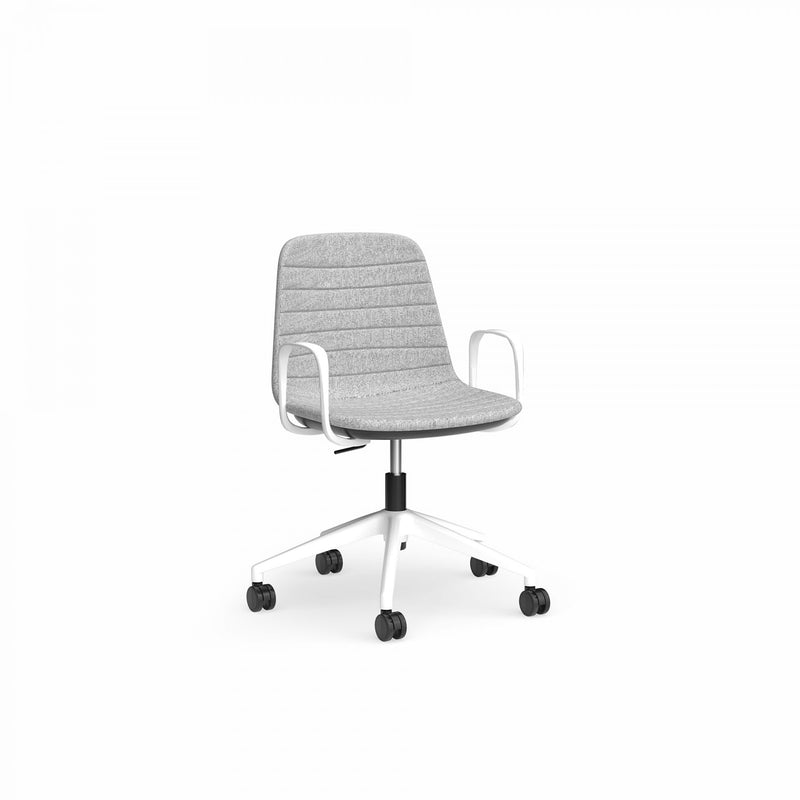 Sofia Chair with Gas Lift Castor Base (with arm) Fabric upholstery