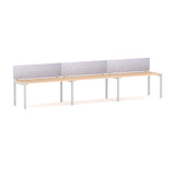 Axis 3 User Single-Sided Desks, 50x50mm Square Leg Design. Includes: AcoustiQ Screen