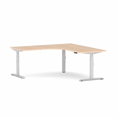 White Frame/New Oak Matte / None / W1800x1800mm x D750mm (Left Hand Return)