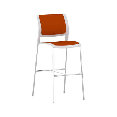 Bright Orange / Fully Upholstered / White