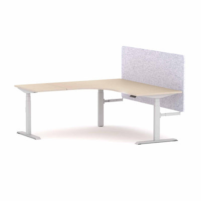 White Frame/Nordic Maple / None / W1800x1800mm x D750mm (Left Hand Return)