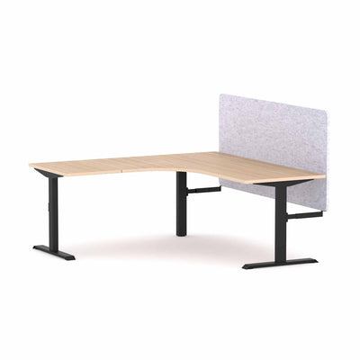 Black Frame/New Oak Ravine / None / W1800x1800mm x D750mm (Left Hand Return)