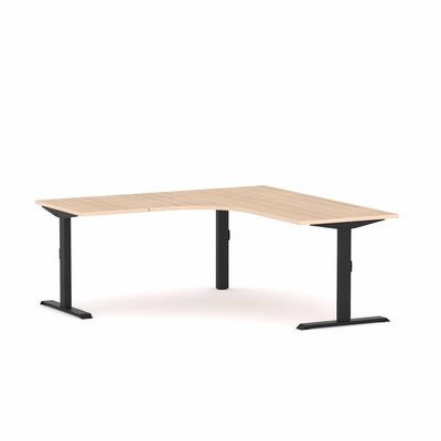 Black Frame/New Oak Ravine / None / W1800x1800mm x D750mm (Left Hand Return)