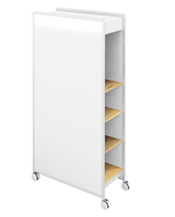 Huddle Double Magnetic Whiteboard Mobile Storage Unit