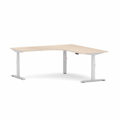 White Frame/Nordic Maple / None / W1800x1800mm x D750mm (Left Hand Return)