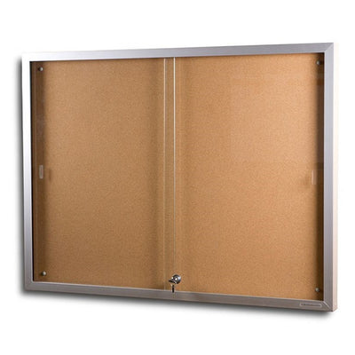 Sliding Glass Door Notice Case - Cork