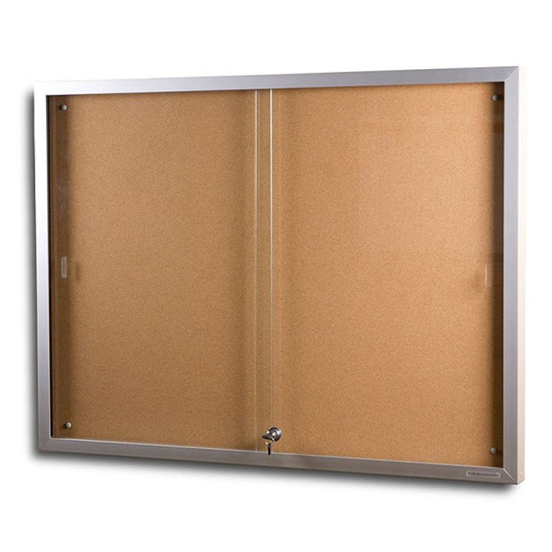 Sliding Glass Door Notice Case - Cork