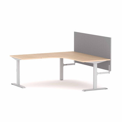 White Frame/New Oak Ravine / None / W1800x1800mm x D750mm (Left Hand Return)