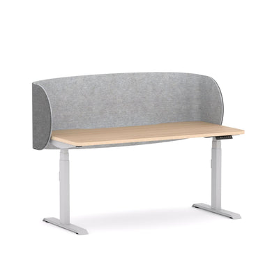 White/New Oak Ravine / None / W1500mm x D750mm w/ Scallop