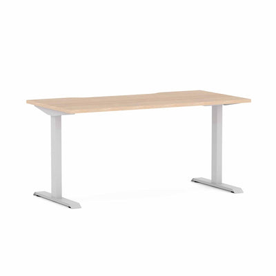 White Frame/Classic Oak / None / W1200mm x D750mm w/ Scallop