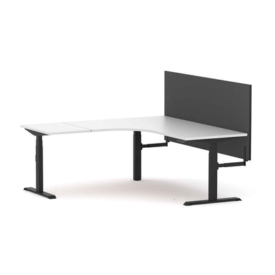 Black Frame/Studio White / None / W1800x1800mm x D750mm (Left Hand Return)