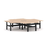 AgileMotion+ 3C/2M Electric Rectangle 4-Person 90Deg Workstation with Cable Management