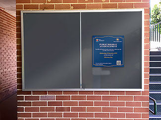 Sliding Glass Door Notice Case - Felt