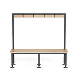 Bench Seat With Overhead Hanging Rail