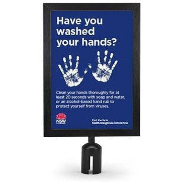 Retracta A4 Square Sign Holder Black