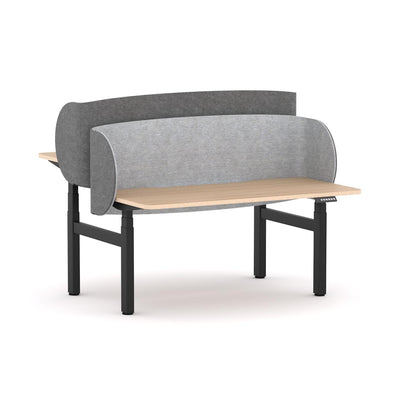 Black/New Oak Ravine / None / W1500mm x D750mm w/ Scallop