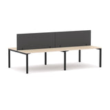 Axis 4 User Double-Sided Desks, 50x50mm Square Leg Design. Includes: Edge25 Screen