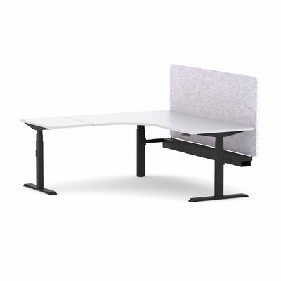 Black Frame/Studio White / None / W1800x1800mm x D750mm (Left Hand Return)