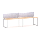 Anvil 2 User Single-Sided Desks, 50x50mm Triangular Loop Leg Design. Includes: AcoustiQ Screen