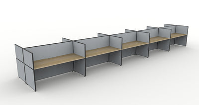 Shush30 Screen Hung Back To Back Workstations - 1200mm High Screens