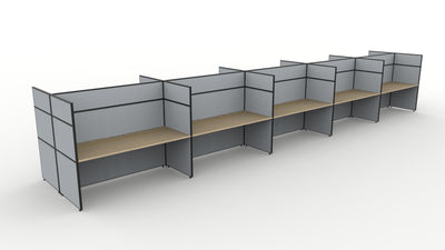 Shush30 Screen Hung Back To Back Workstations - 1500mm High Screens