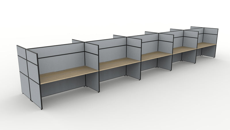 Shush30 Screen Hung Back To Back Workstations - 1500mm High Screens