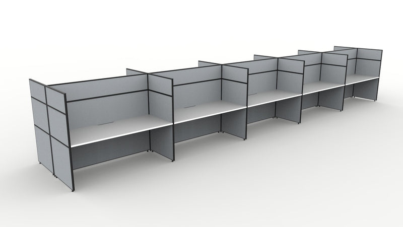Shush30 Screen Hung Back To Back Workstations - 1500mm High Screens