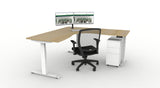 WFH Boost Plus Height Adjustable Corner Workstation Bundle