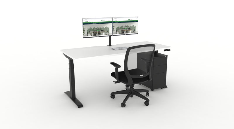 WFH Boost Plus Height Adjustable Desk Bundle