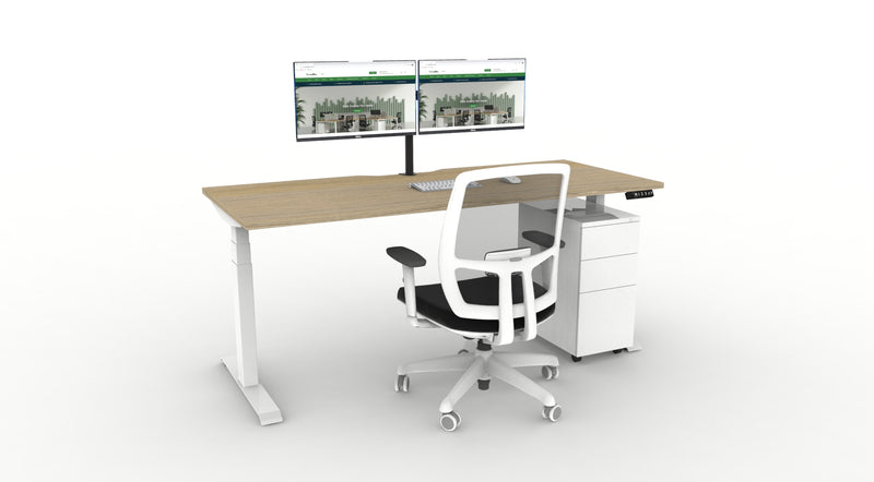 WFH Boost Plus Height Adjustable Desk Bundle