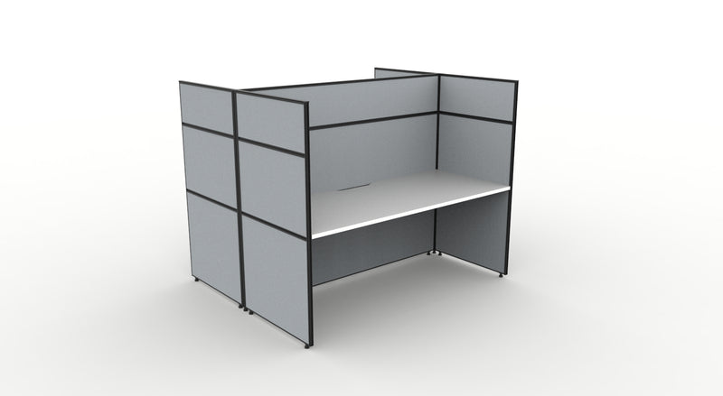 Shush30 Screen Hung Back To Back Workstations - 1500mm High Screens