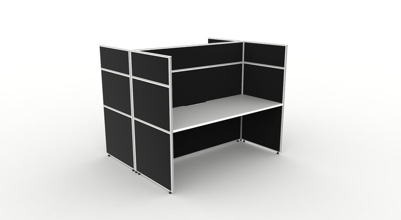 Shush30 Screen Hung Back To Back Workstations - 1500mm High Screens